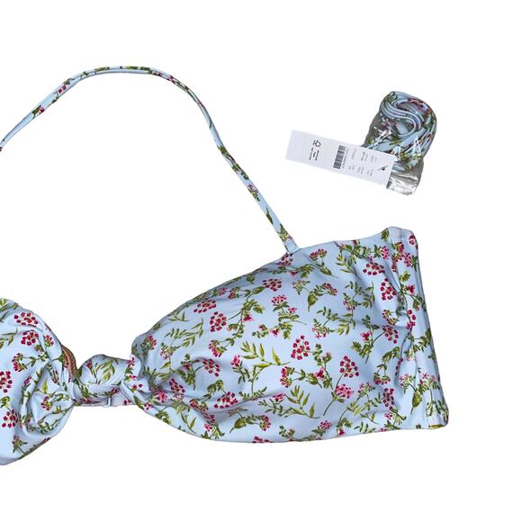 New NWT J. Crew Floral Knot Bandeau Bikini Swim Bathing Suit Top Women's Size 3X - Picture 4 of 8